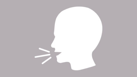 Pertussis icon (white on grey background)