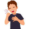 Illustration of person coughing